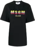MSGM sequined logo T-shirt - Black