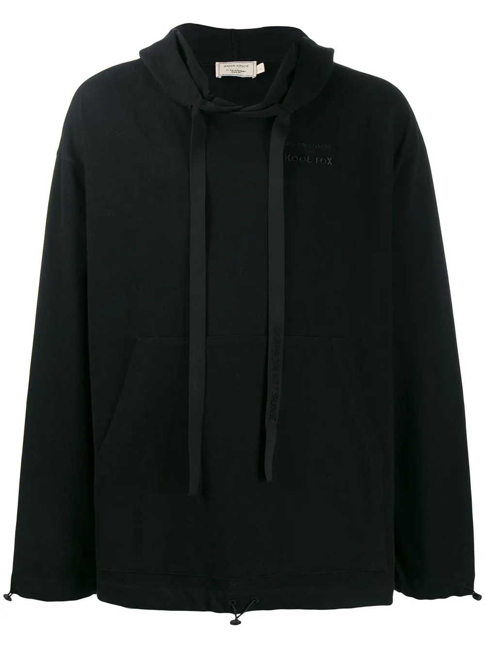 

Maison Kitsuné sudadera con capucha y logo bordado - Negro