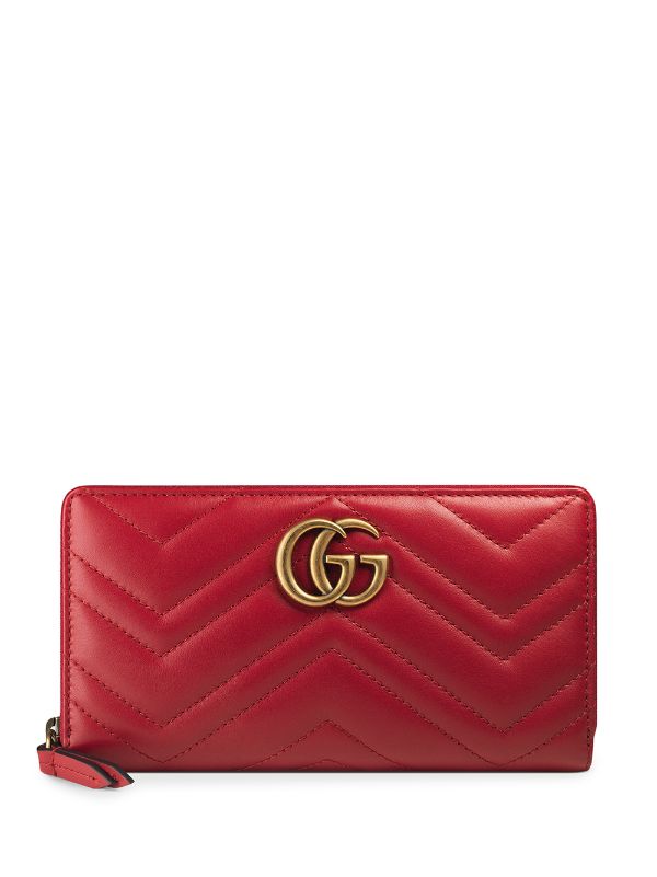 gucci red marmont wallet