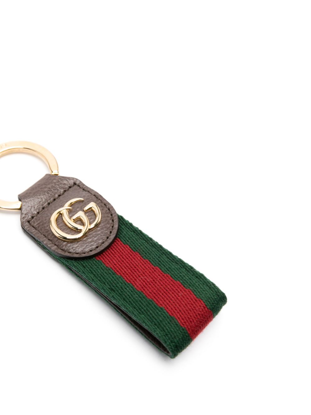 Gucci Ophidia Web-detail keyring - Brown