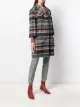Peserico geometric pattern single-breated coat