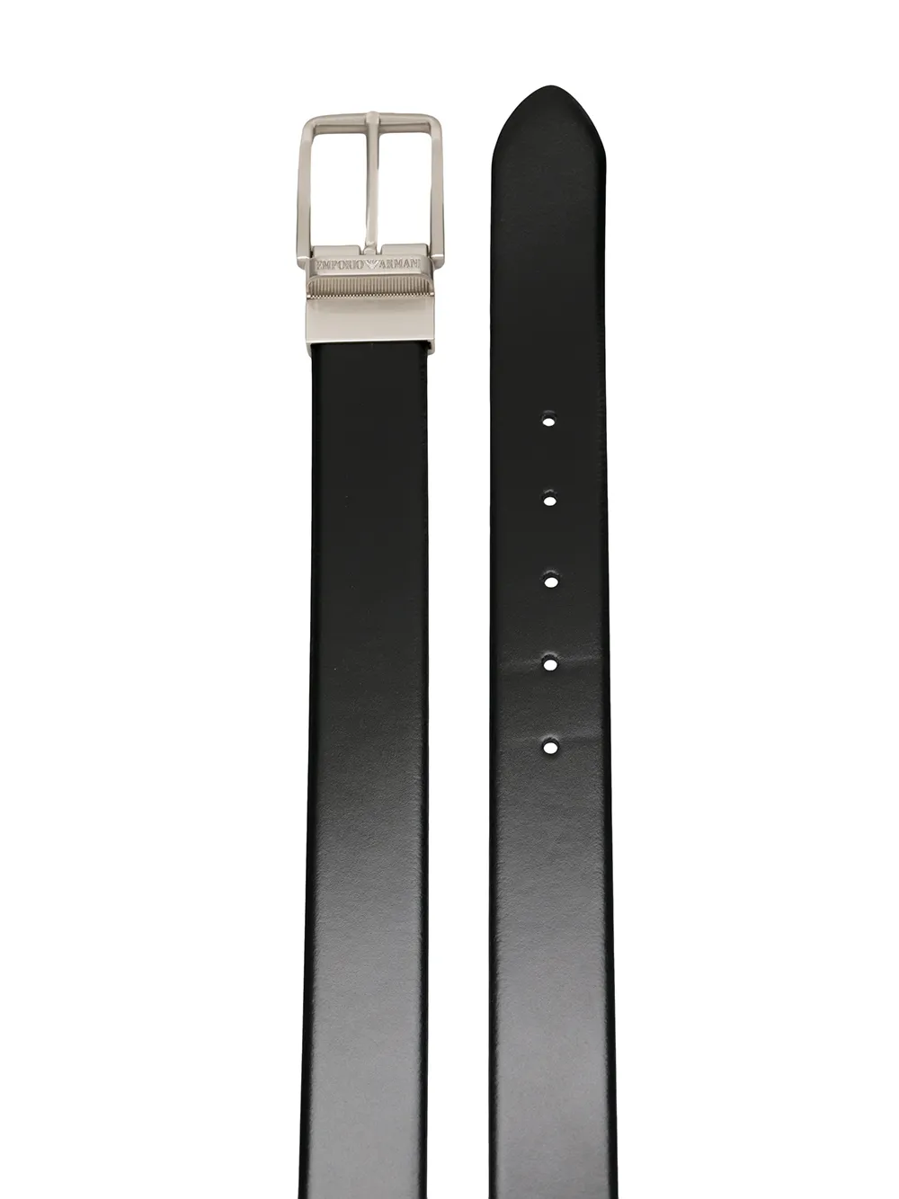 Emporio Armani Riem met gegraveerd logo - Zwart