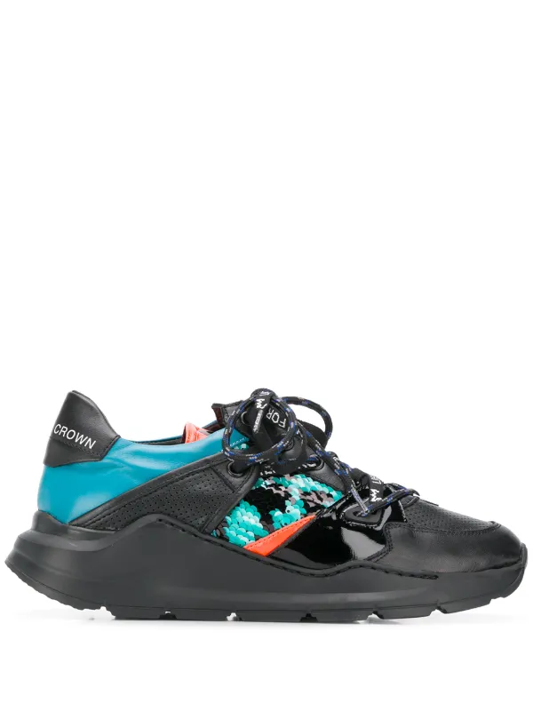 leather crown sneakers