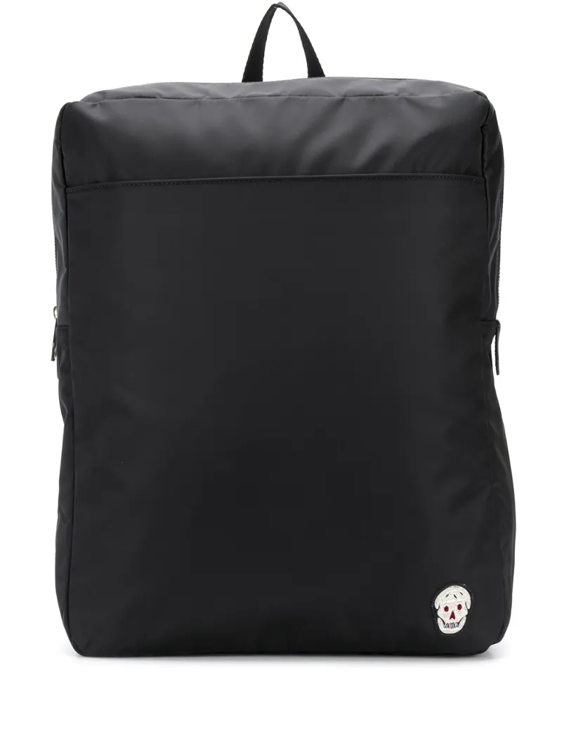 Alexander McQueen beaded skull embroidery backpack – Black