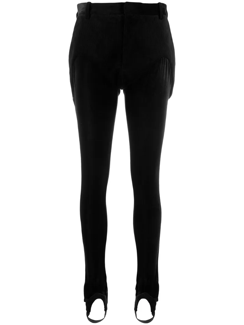 Y/project Pants Y/PROJECT CORDUROY SLIM TROUSERS - BLACK