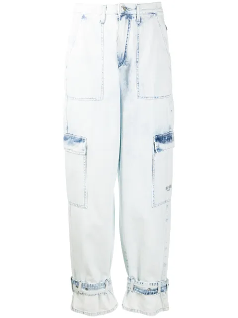 MSGM acid wash straight-fit jeans