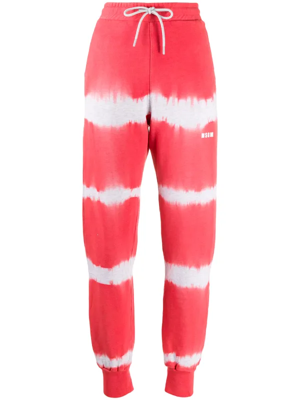 track pants red and white