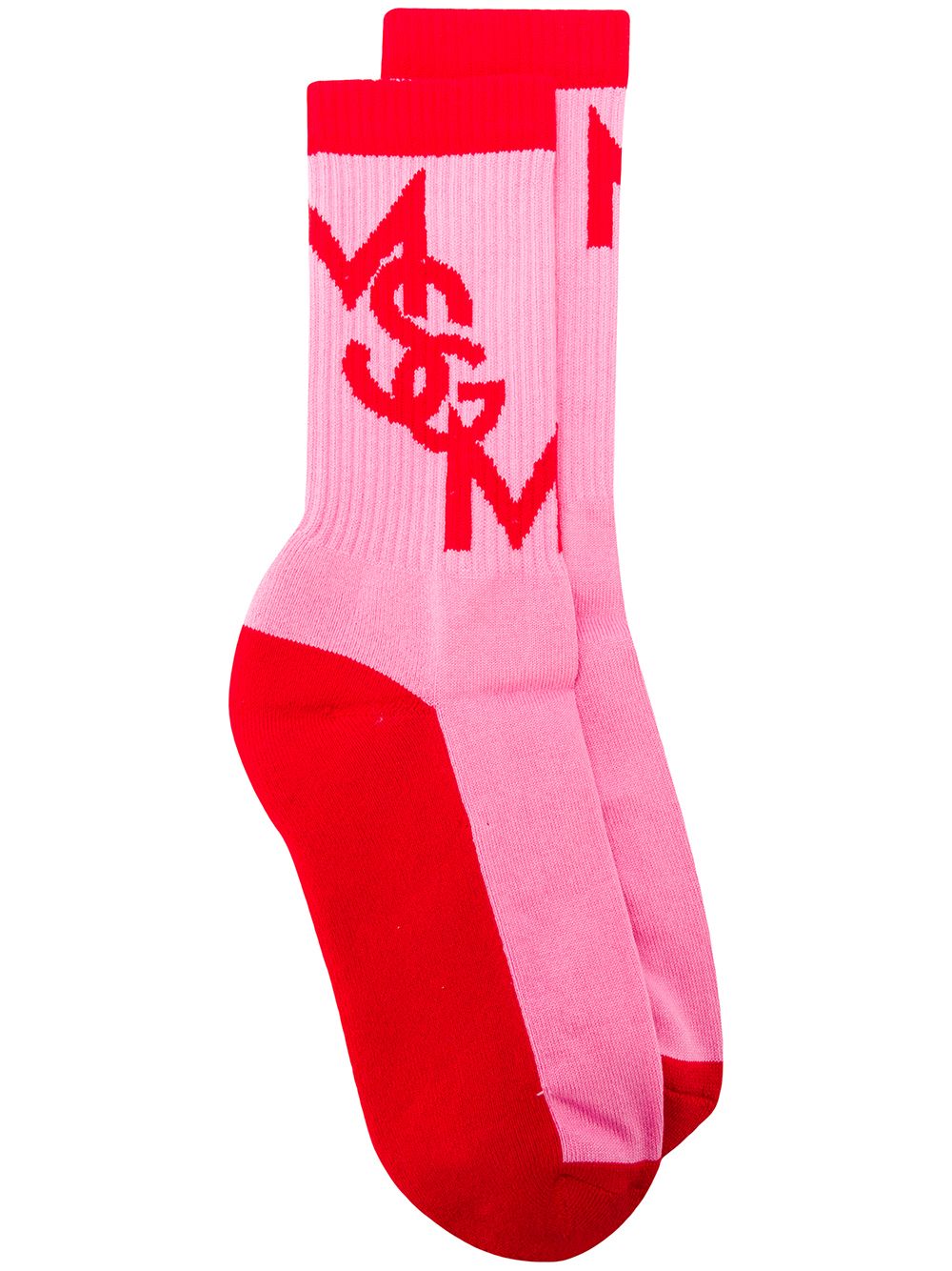 фото Msgm носки в рубчик с логотипом