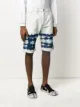 MSGM abstract print denim shorts