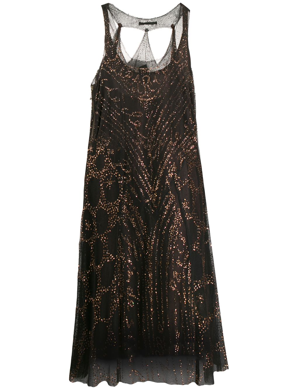 фото Jean Paul Gaultier Pre-Owned многослойное платье с пайетками