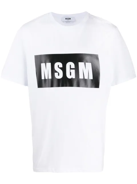 MSGM logo-print boxy T-shirt