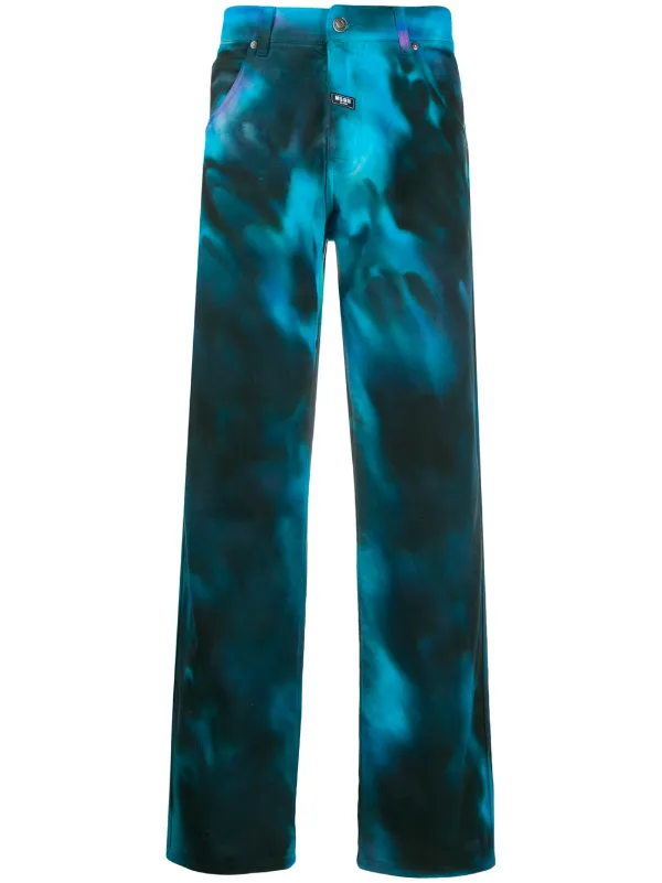 msgm tie dye jeans