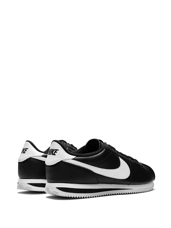 Nike Cortez Basic Leather Sneakers | Black | FARFETCH