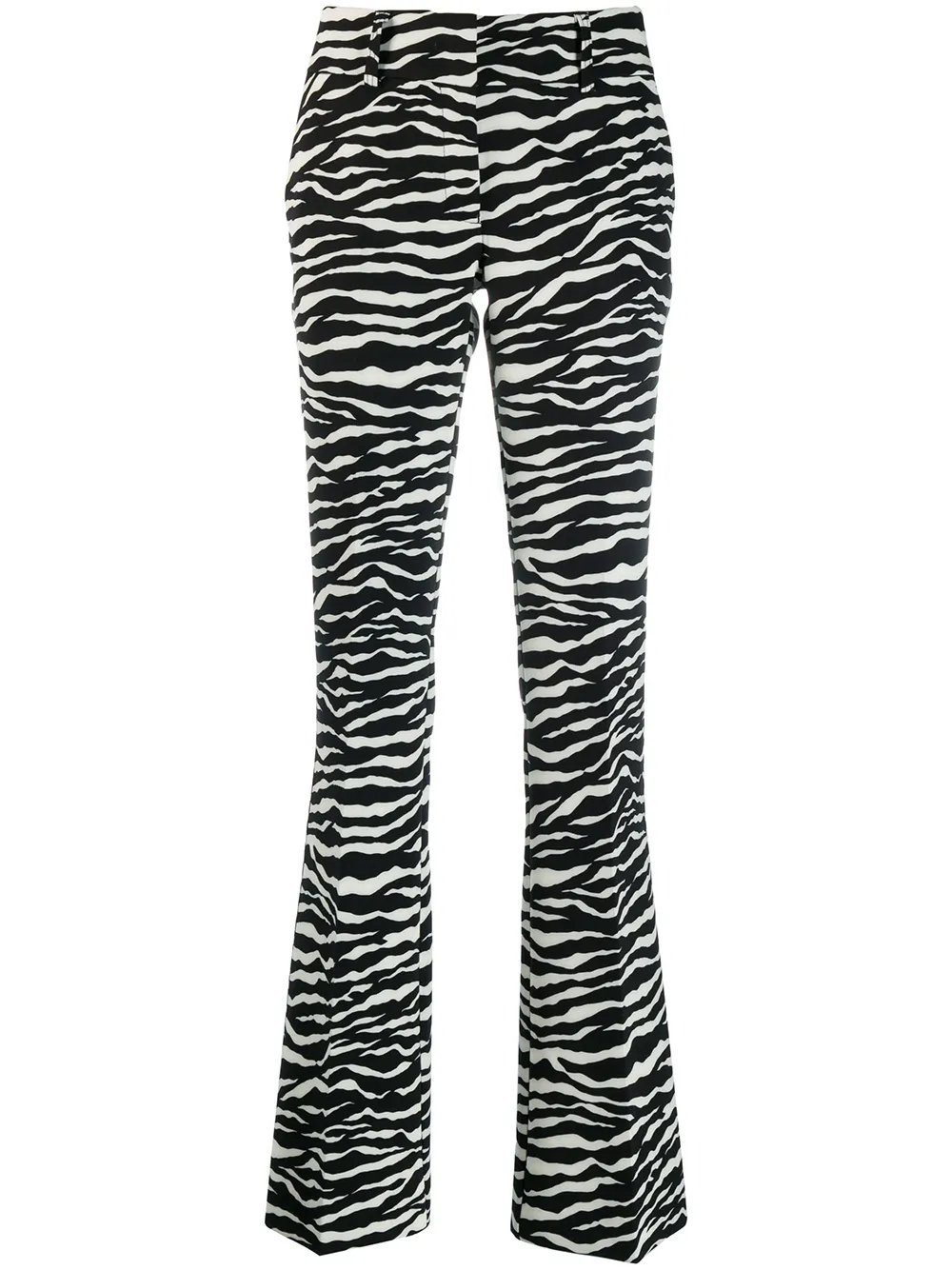 zebra flare trousers