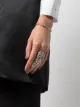 Image 2 of Loree Rodkin 14kt white gold bondage classic pave diamond cross ring