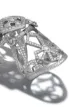 Loree Rodkin 14kt white gold bondage classic pave diamond cross ring