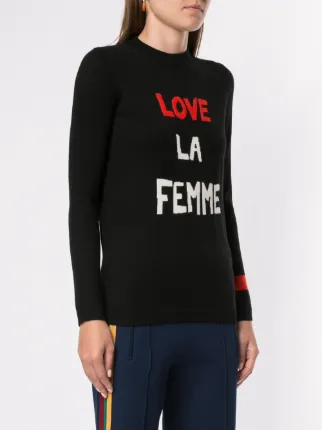 Love La Femme标语毛衣展示图