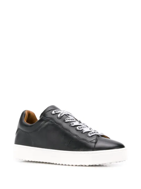 chloe lace sneakers black