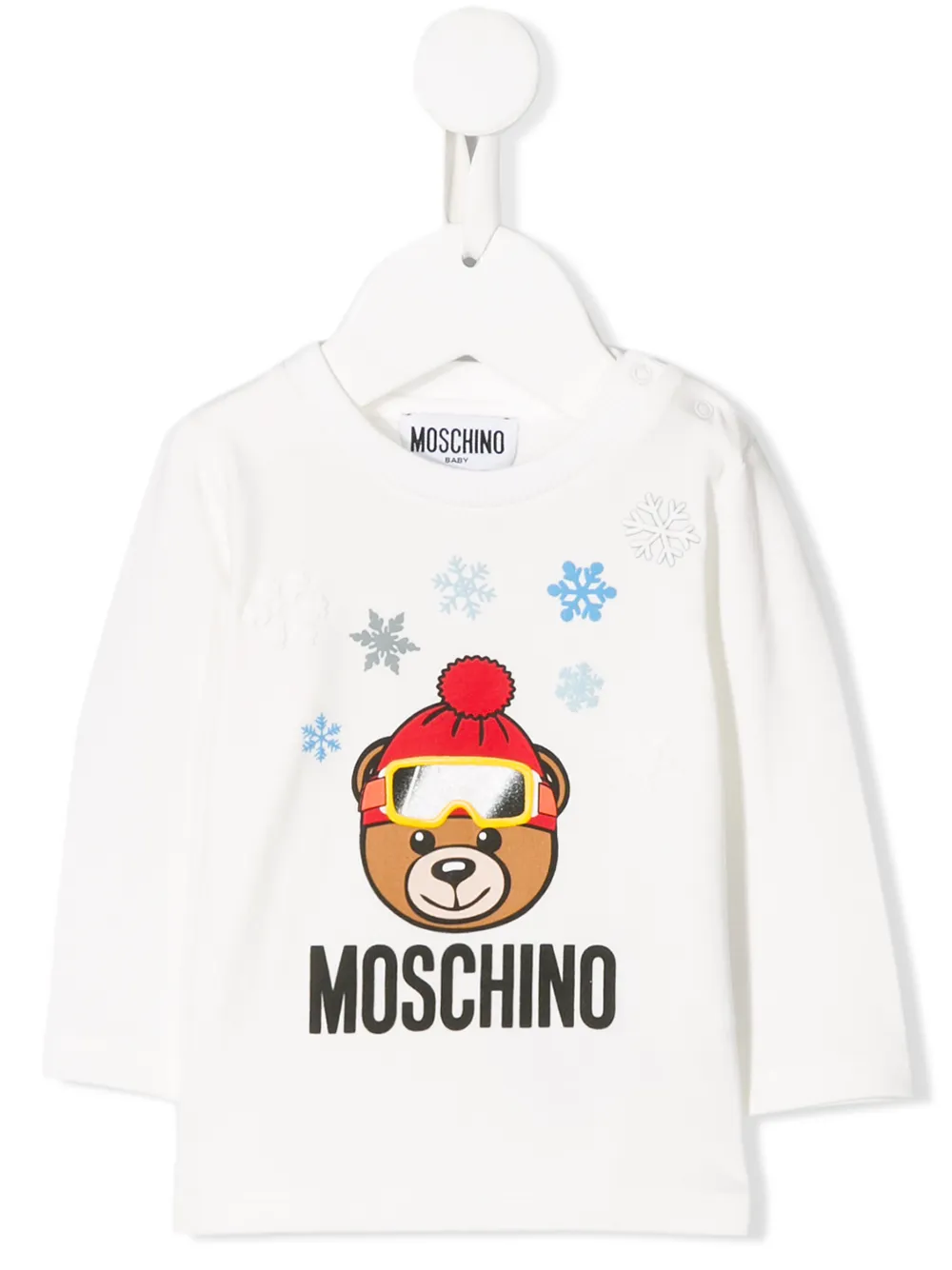 фото Moschino kids футболка с принтом teddy bear