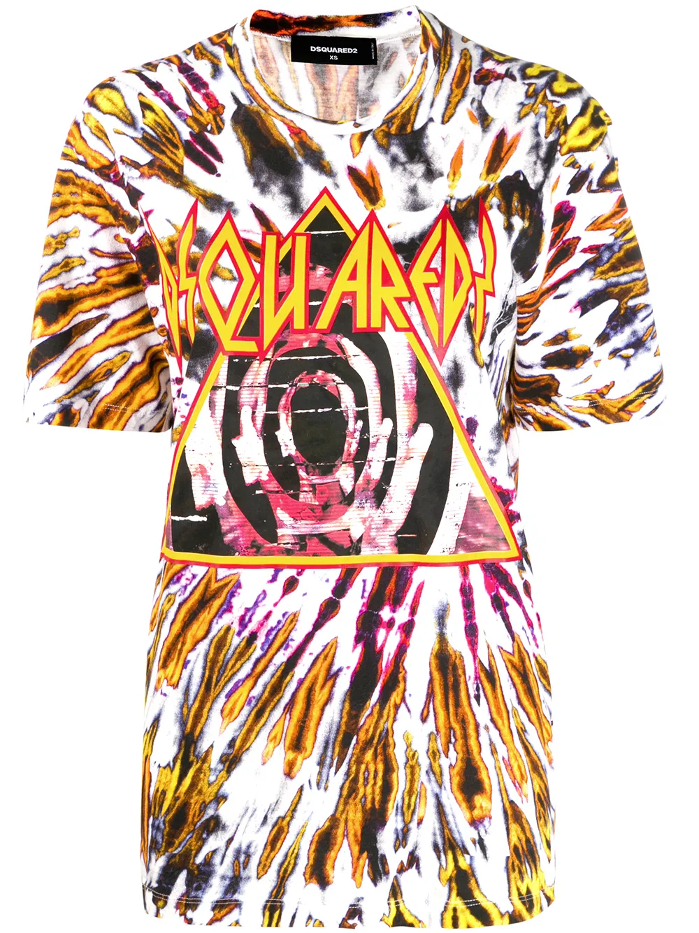 DSQUARED2 tie-dye print t-shirt | Black | Image 1