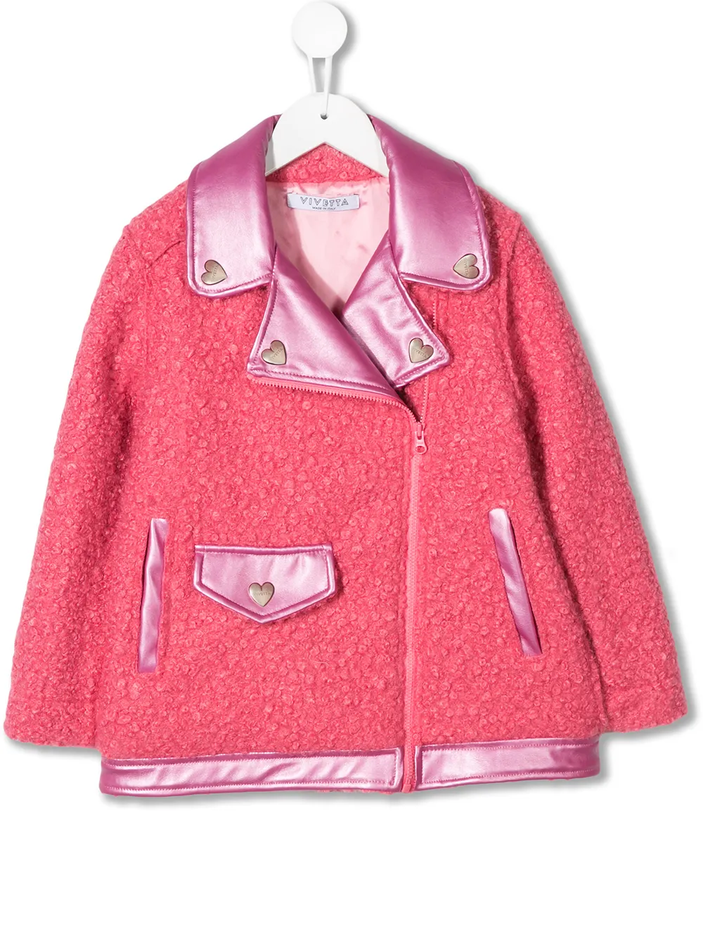 Vivetta Kids байкерская куртка из искусственной овчины