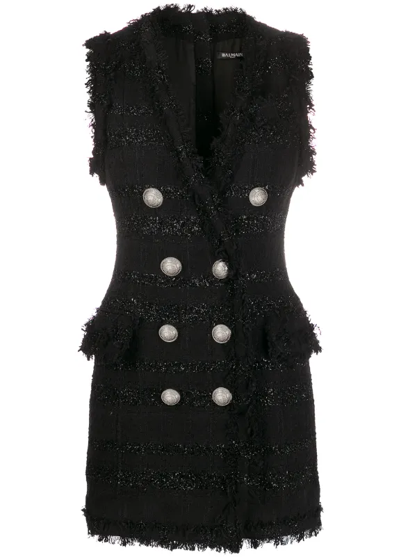balmain sparkly dress
