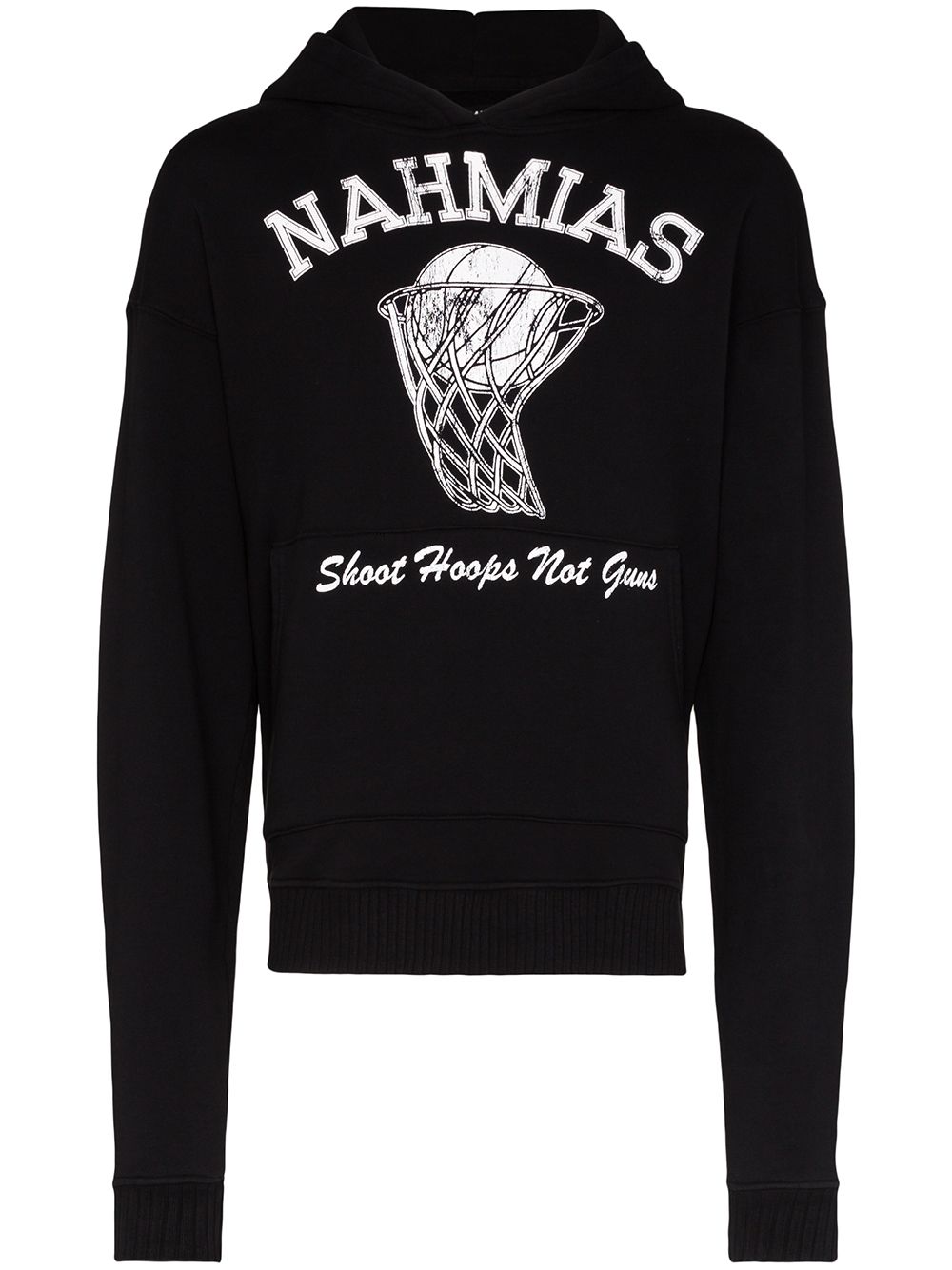 фото Nahmias shoot hoops logo print cotton hoodie