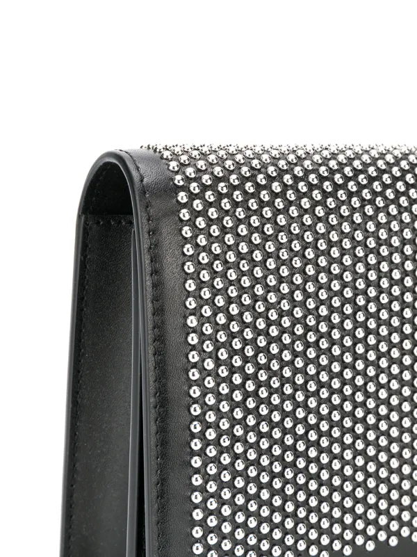 alexander mcqueen black skull clutch