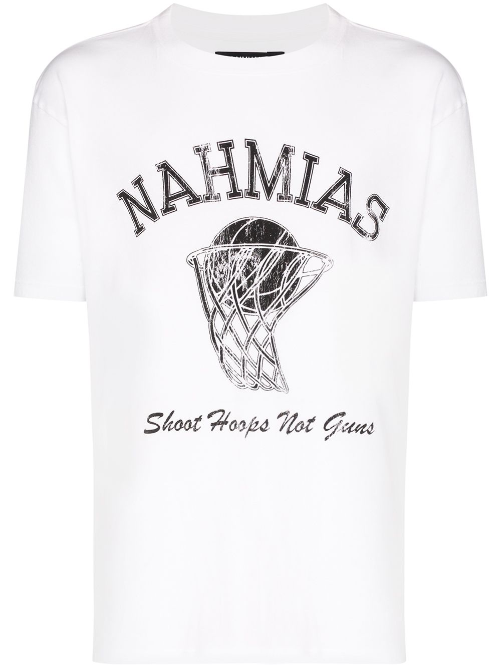 фото Nahmias shoot hoops logo print cotton t-shirt