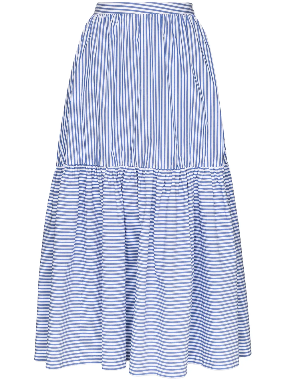 STAUD ORCHID STRIPED MAXI SKIRT
