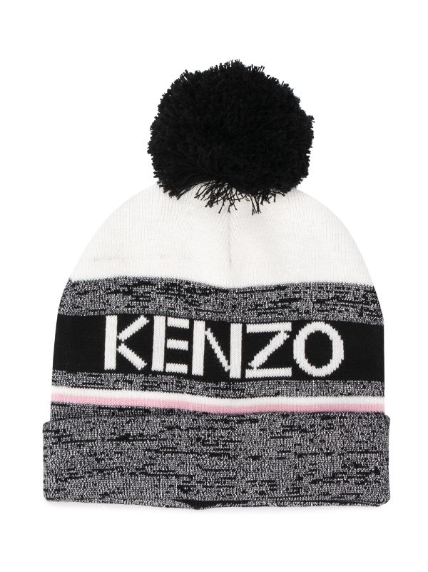 Kenzo Kids Striped Bobble Hat - Farfetch