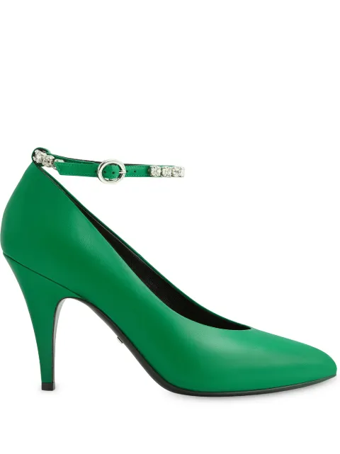 green gucci pumps