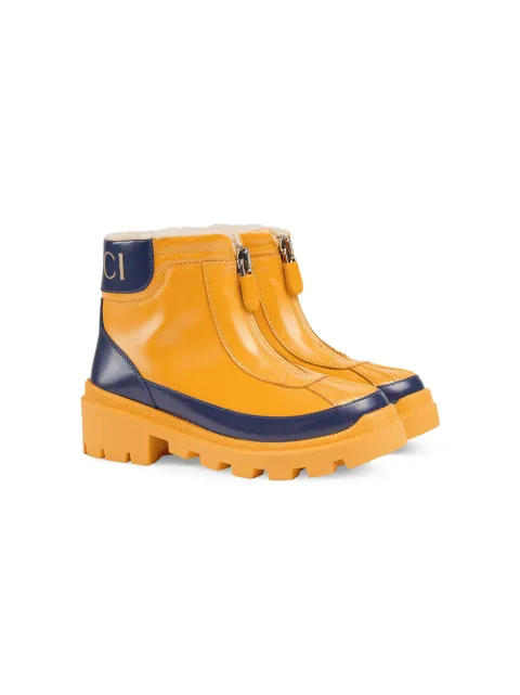 yellow gucci rain boots
