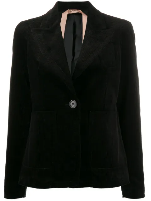 N°21 Corduroy Style Blazer Jacket In Black