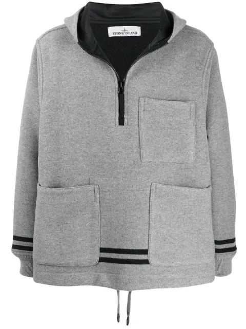 Stone Island patch pocket hoodie
