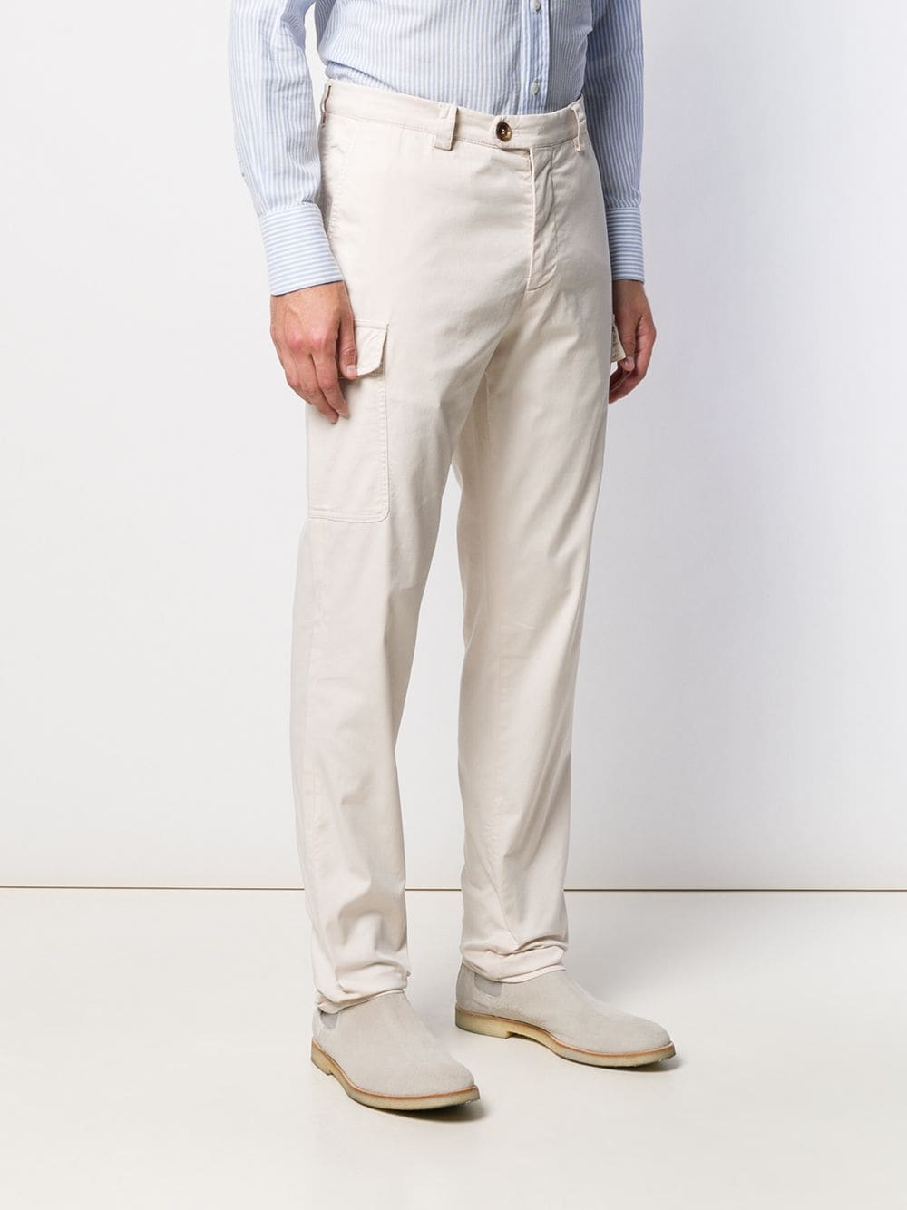 Shop Brunello Cucinelli Side Pockets Trousers In Neutrals