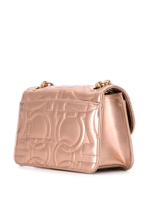 salvatore ferragamo gancini quilted leather shoulder bag