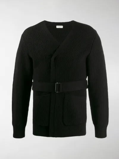 Dries Van Noten ribbed belted cardigan 