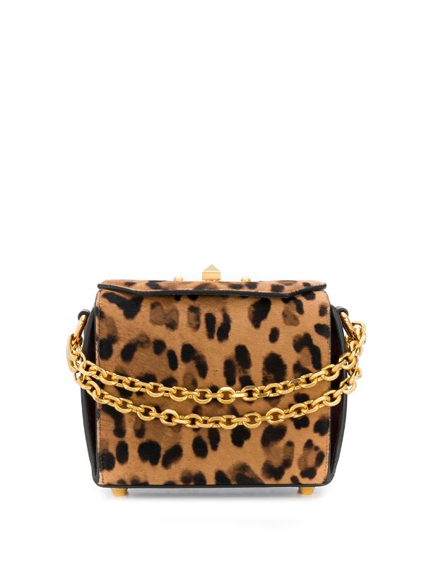 leopard print box bag