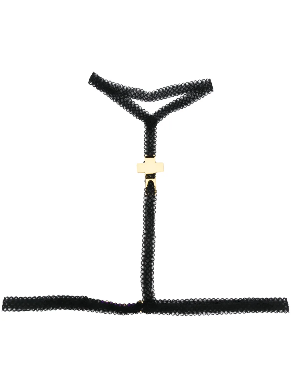 Maison Close Collar Harness In Black