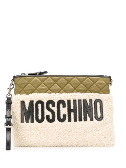 MOSCHINO QUILTED TOP CLUTCH BAG