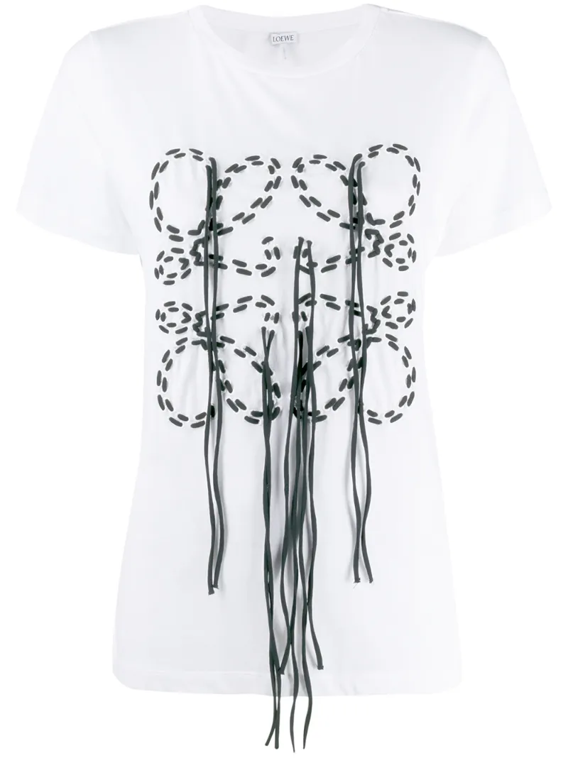 LOEWE FRINGED LOGO T-SHIRT