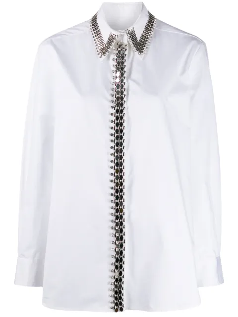 Christopher Kane camisa con detalle de cadena 