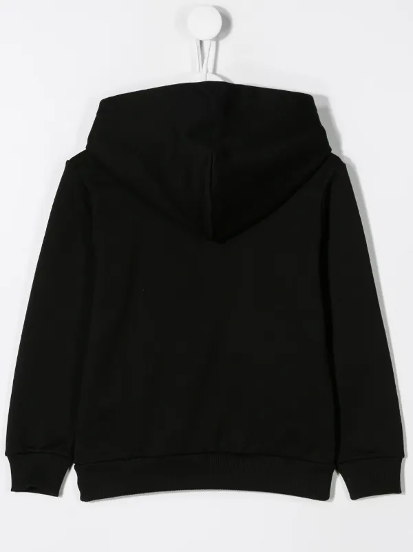 Dolce & Gabbana Kids logo-embroidered Cotton Hoodie | Black | FARFETCH