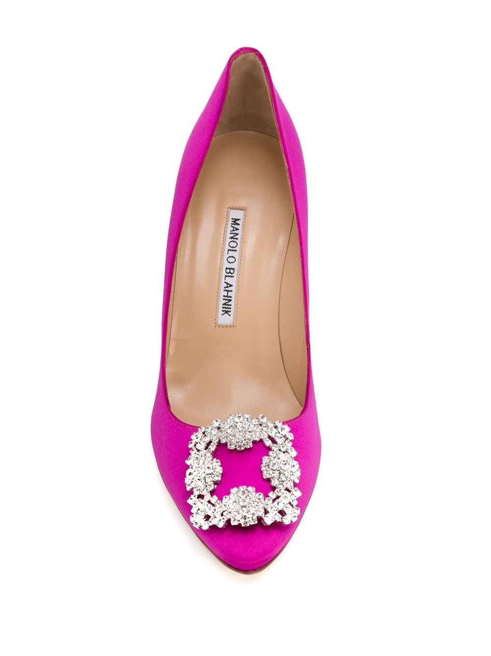 Shop Manolo Blahnik Hangisi Embellished Pumps In Pink