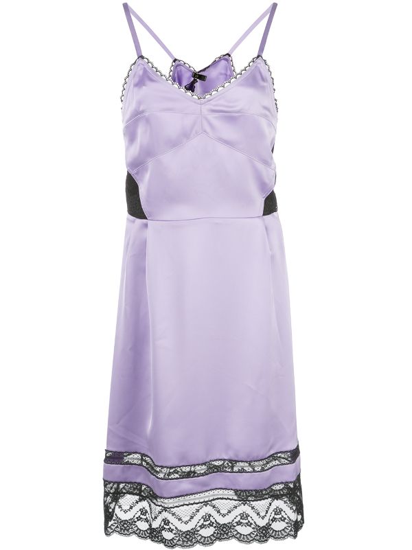 purple slip dress