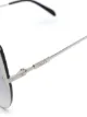 Emilio Pucci geometric shield curved sunglasses