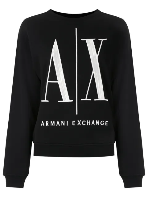 Armani Exchange embroidered-logo sweatshirt Women