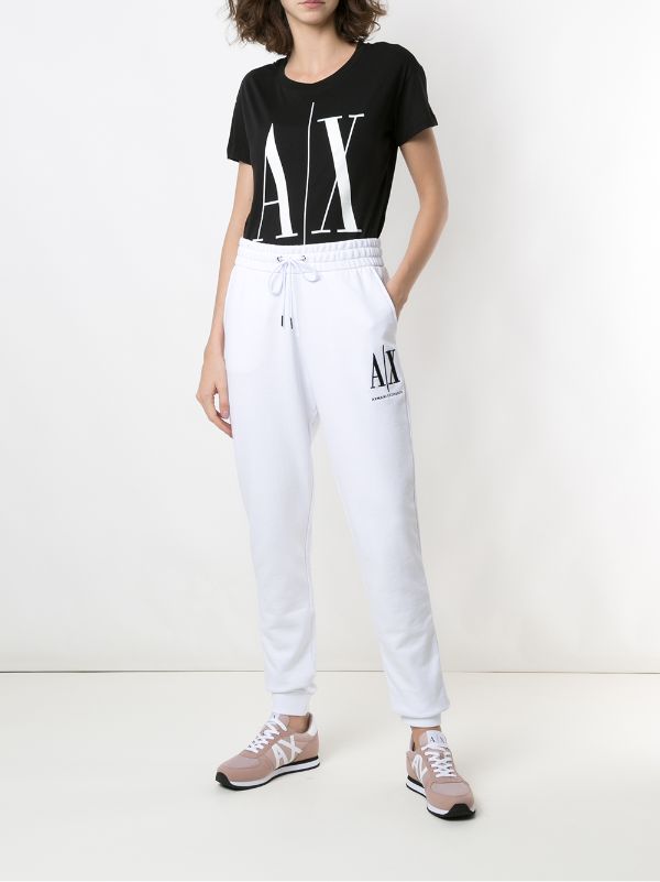 Armani Exchange Women's Icon Period White SweatPants Joggers Size Large
