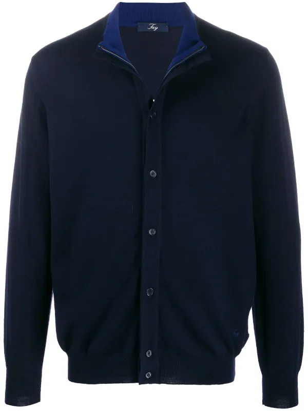 Fay Cardigan Med Hög Krage Farfetch Jackor från Fay Herr Farfetch